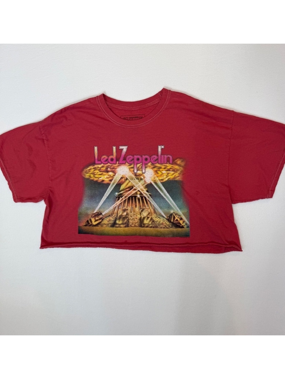 Led Zeppelin Red Crop T-Shirt Size 0X